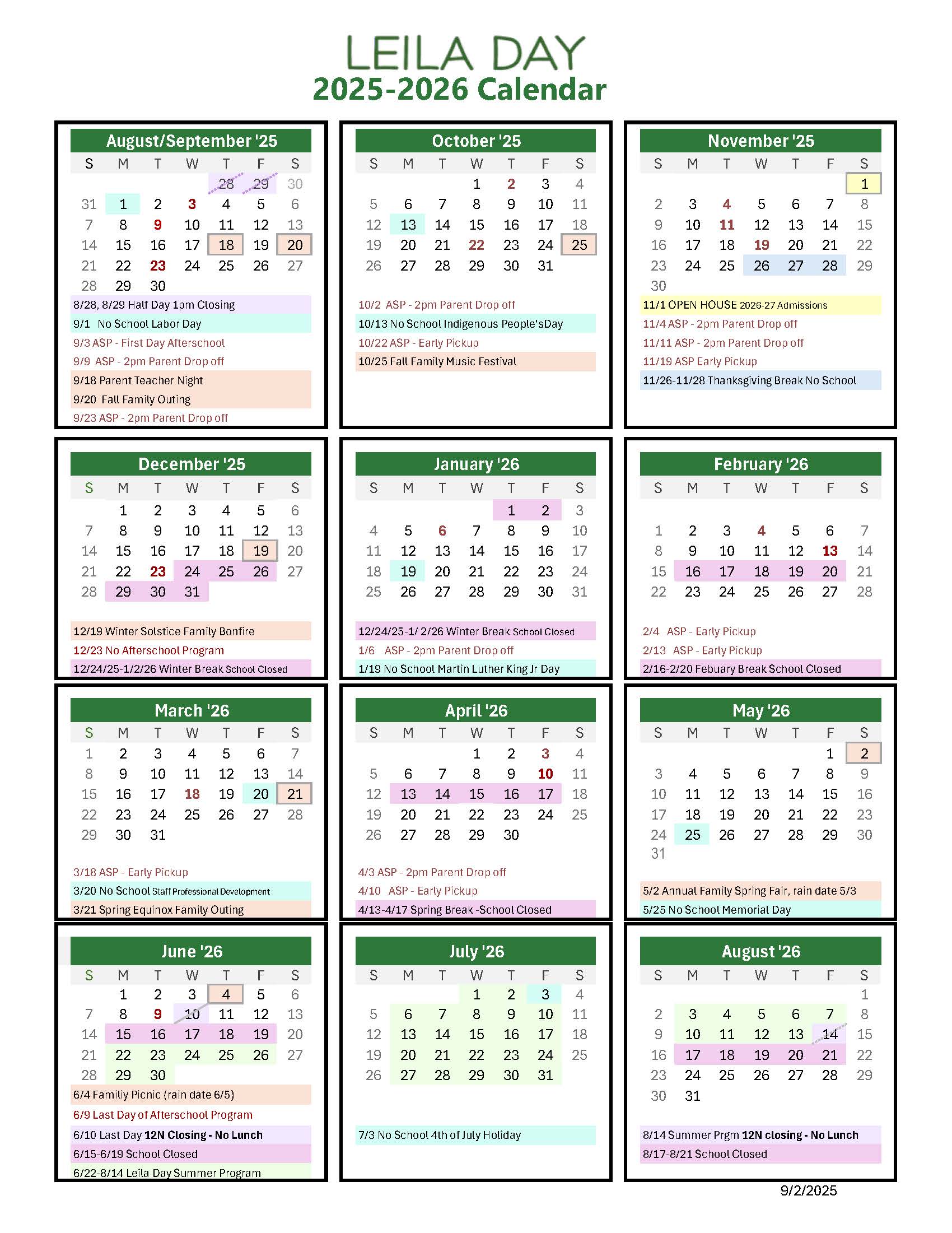 Calendar 2025 26 9 2 latest